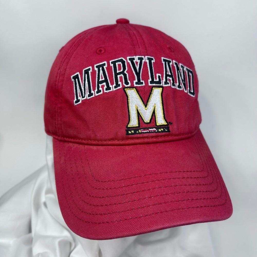 MARYLAND TERRAPINS Baseball Hat Under Armour Red Adjustable Embroidered UH100M